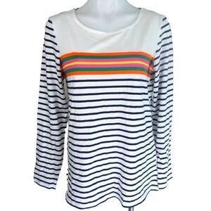 Boden Ella Breton Stripe Long‎ Sleeve Tee